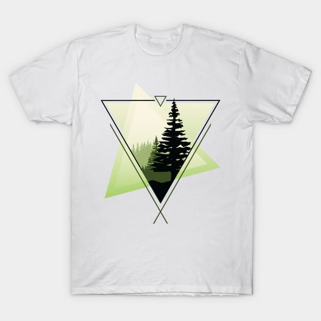 Green forest T-Shirt by flasix